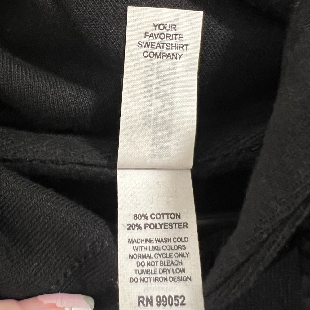 Plain Black Hoodie - Picture 3 of 4